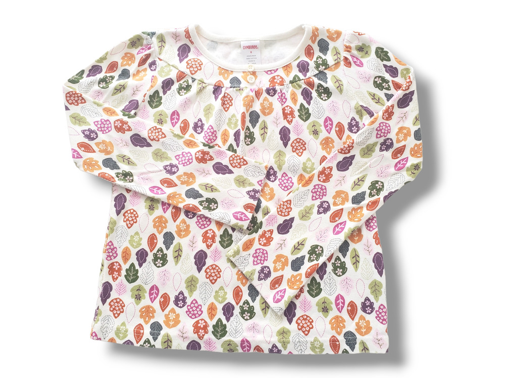 Gymboree Girls 8 Vintage Fall Forest Leaf Longsleeve Tee T-Shirt